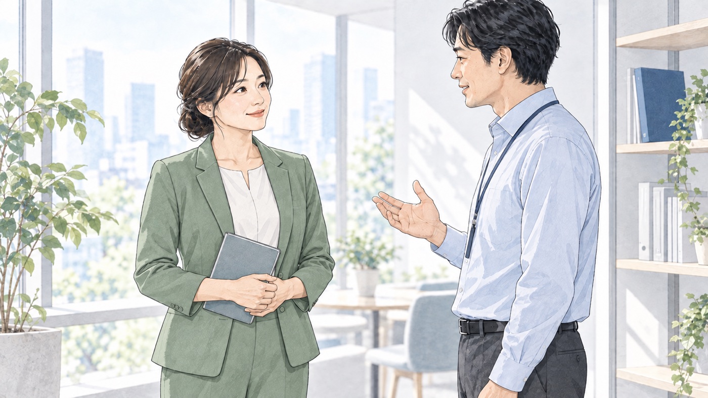 対話とセルフケアを職場の支援へ広げる40代のビジネスパーソン